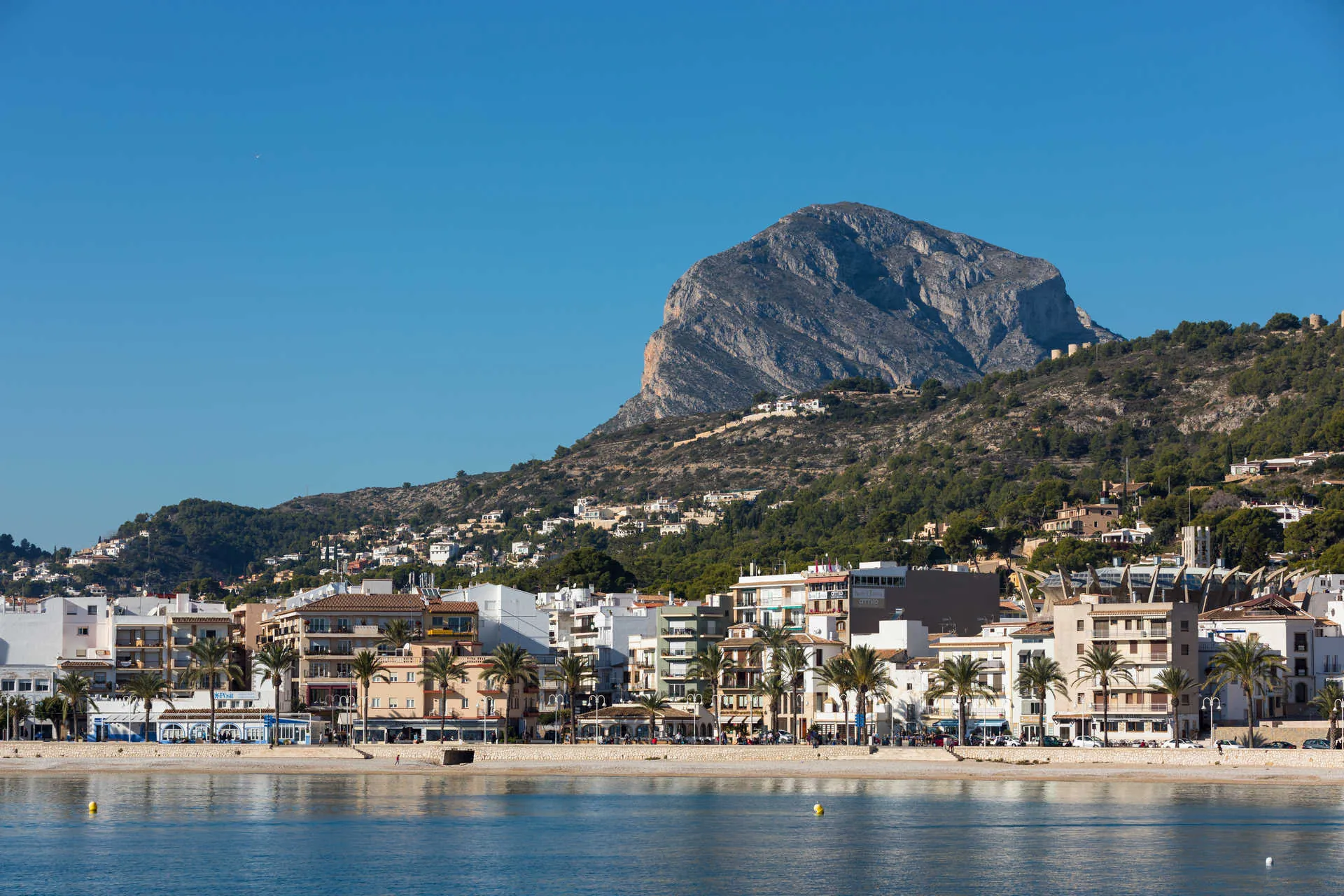 Javea coastline and blue sea